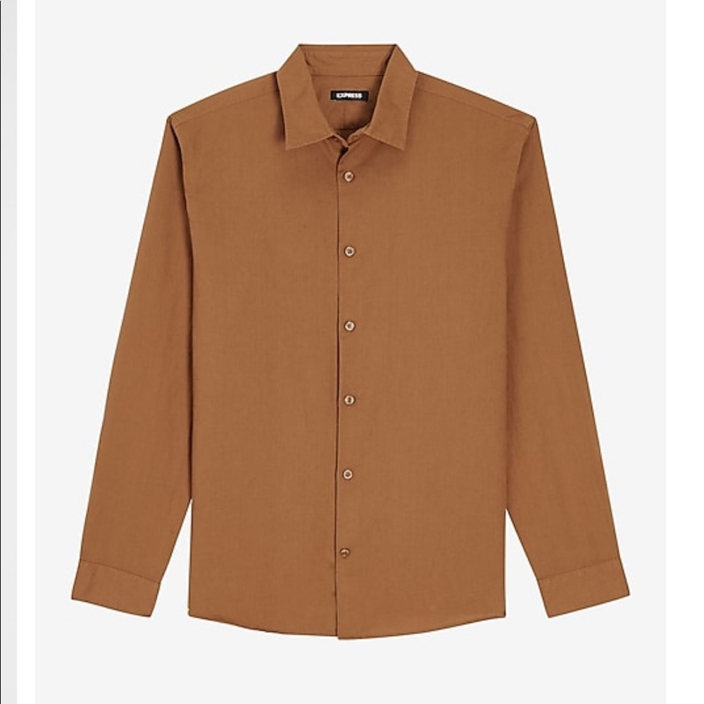Express Men’s Linen LS Buttondown shirt